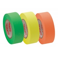 Refill for Memoc Roll Tape (Self-Stick Paper Tape) Fluorescent color  15mm width  (3 roll-pack)