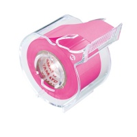 Memoc Roll Tape (Self-Stick Paper Tape) Fluorescent color  25mm width with slim dispenser (contained one roll)