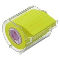Memoc Roll Tape squared/lined paper (Self-Stick Paper Notes) A Fluorescent color 50mm width roll with a dispenser
