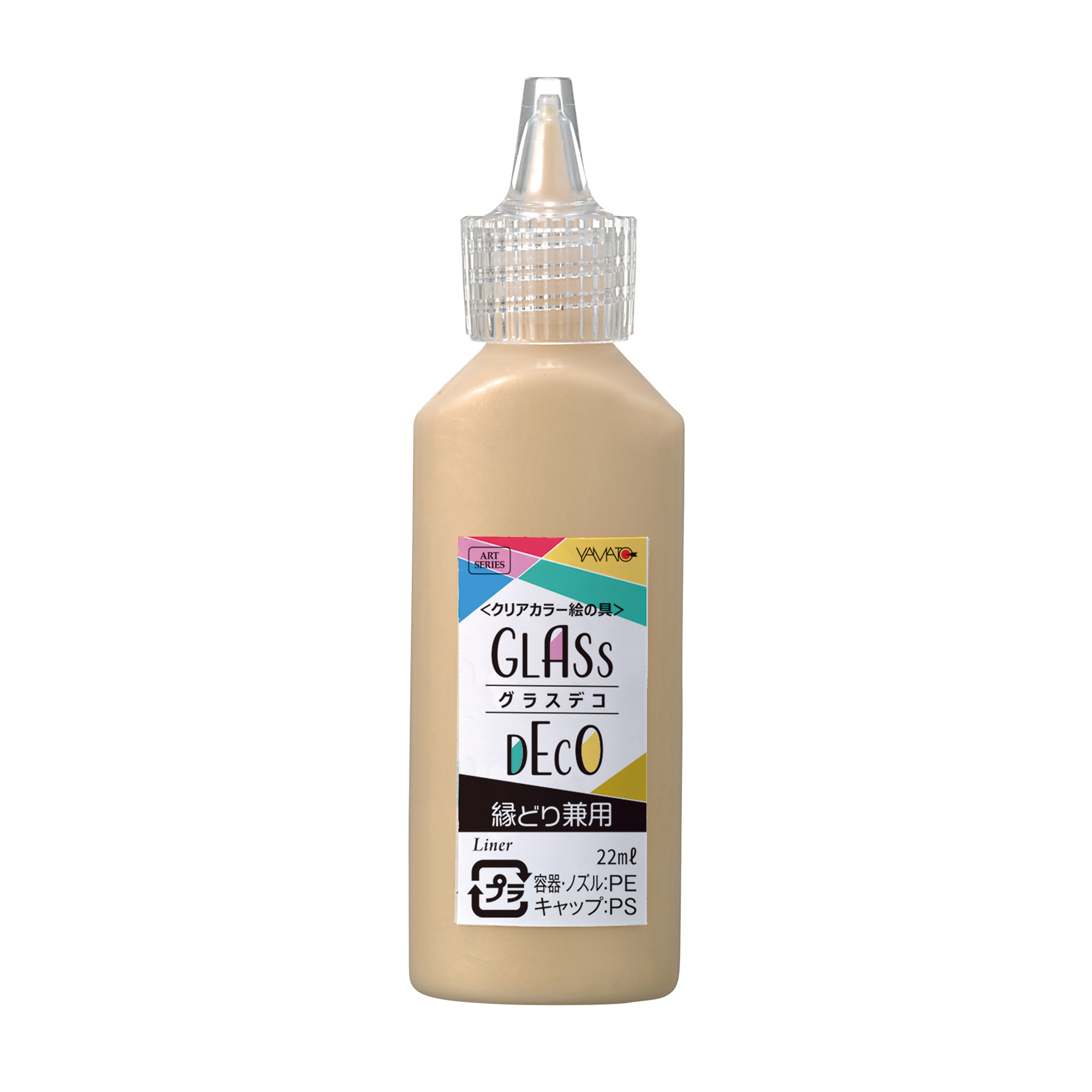 グラスデコ単色22ml<br> スタンダード　縁どり兼用ゴールド　GDS22H-CG